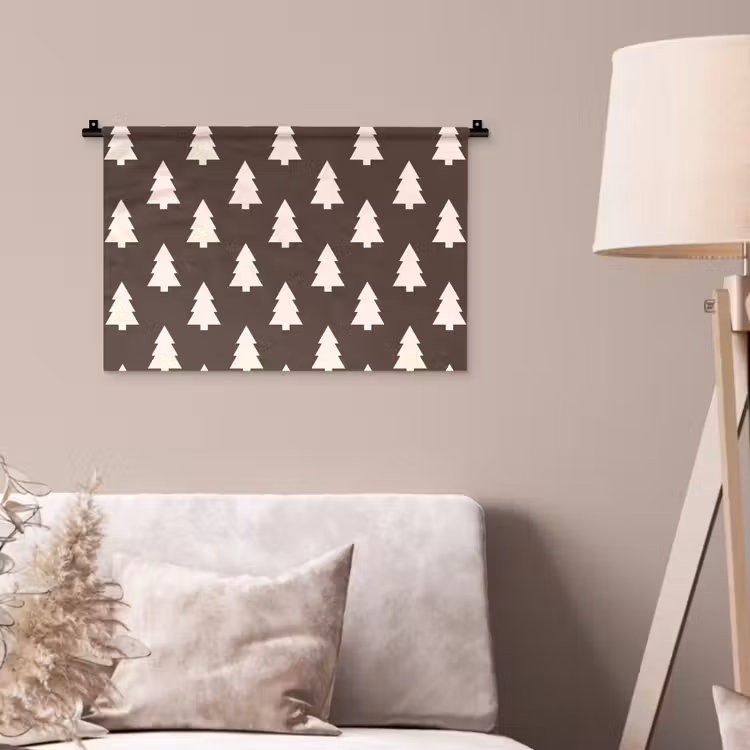Wandkleed - Kerstboom - Grijs - Crème — 2
