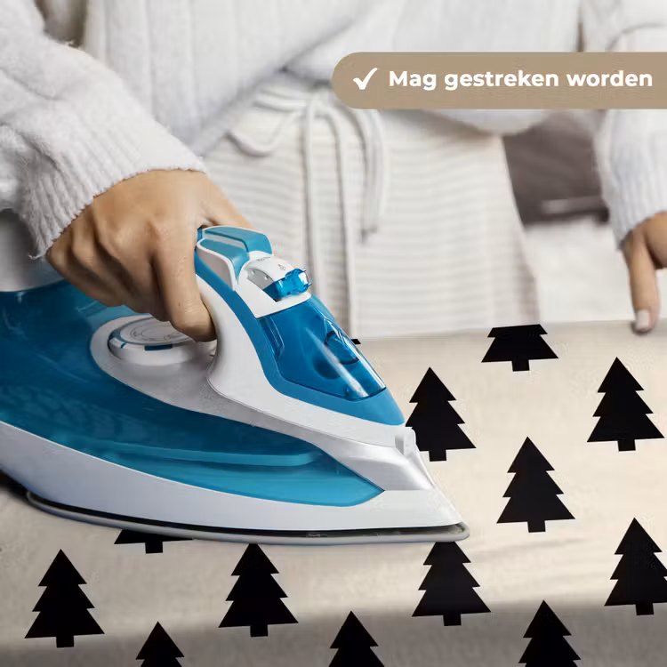 Wandkleed - Kerstboom - Wit - Zwart — 6