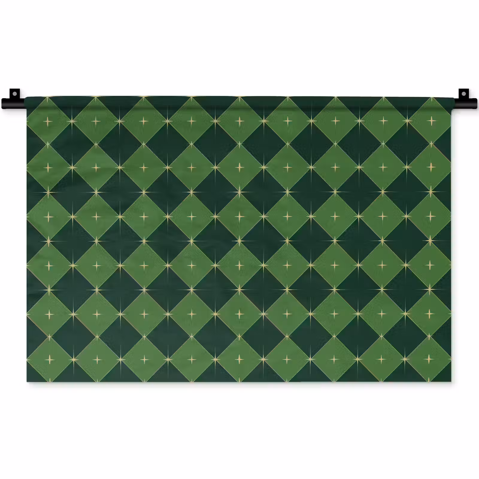 Wandkleed - Ster - Groen - Kerst — 1