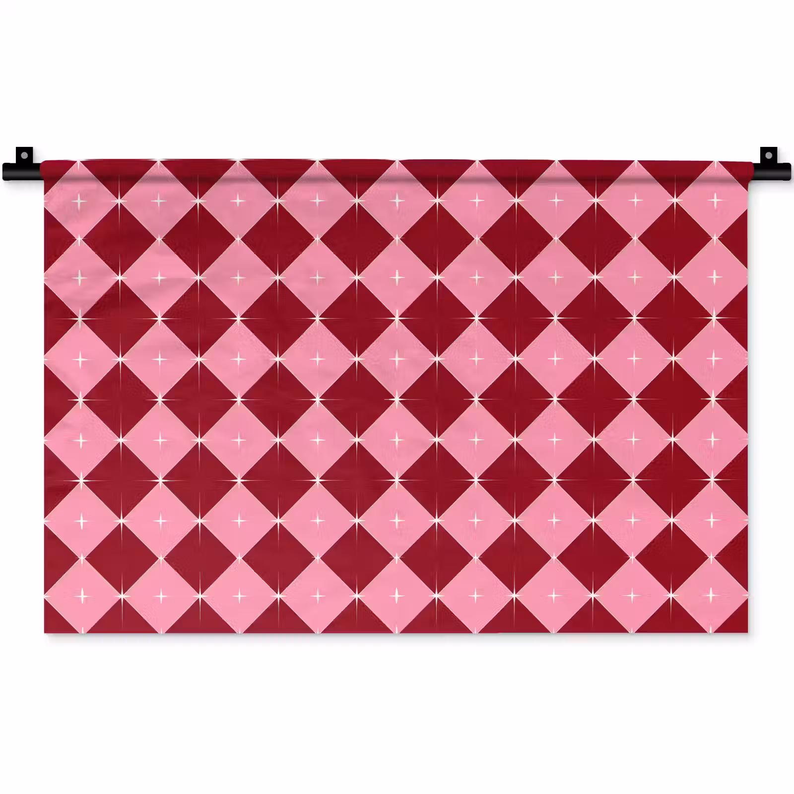 Wandkleed - Ster - Rood - Roze - Kerst — 1