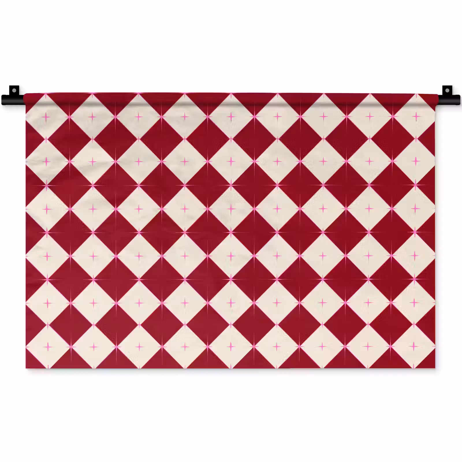 Wandkleed - Ster - Roze - Rood - Kerst — 1