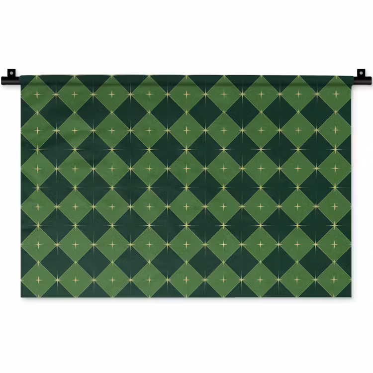 Wandkleed - Ster - Groen - Kerst — 1