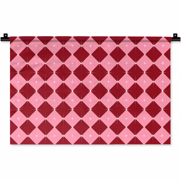 Wandkleed - Ster - Rood - Roze - Kerst — 1