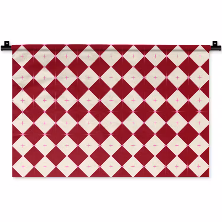 Wandkleed - Ster - Roze - Rood - Kerst — 1