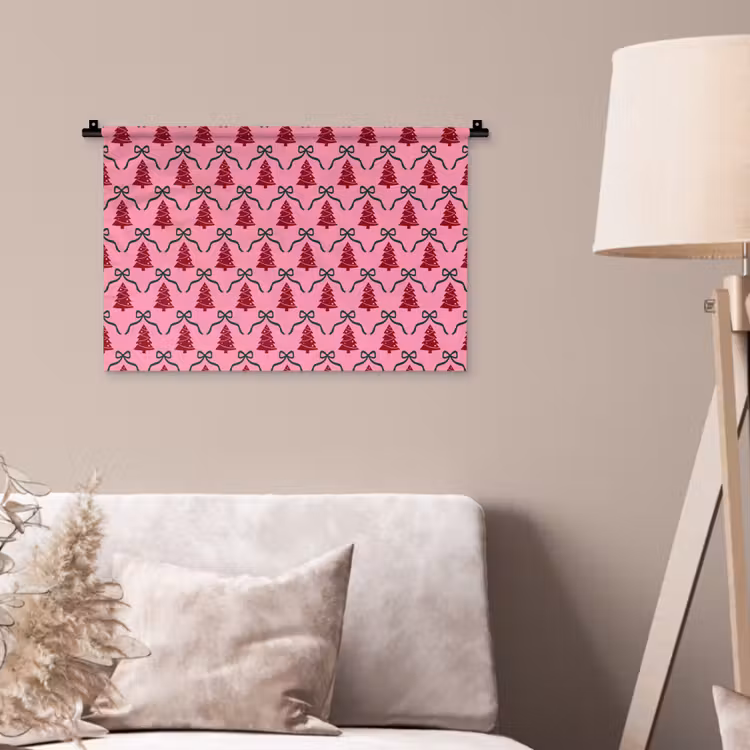 Wandkleed - Kerst - Rood - Groen - Strik — 2