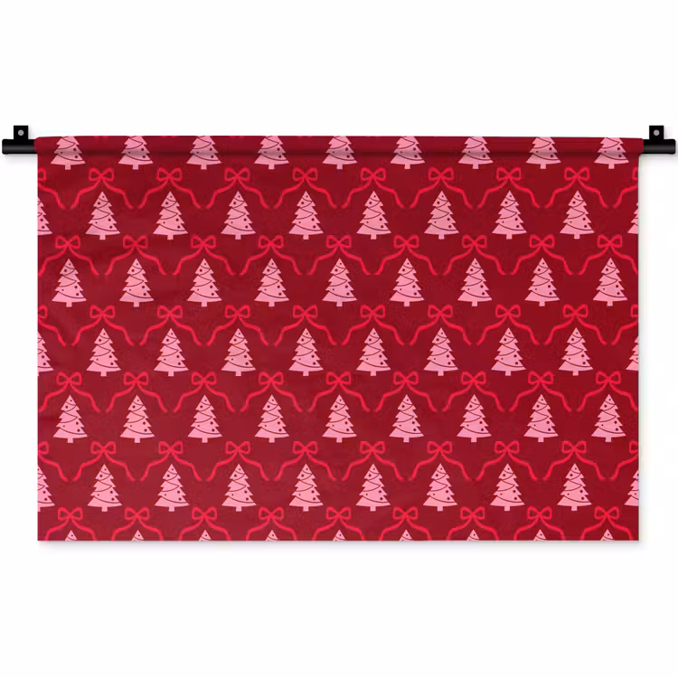 Wandkleed - Strik - Rood - Roze - Kerst — 1