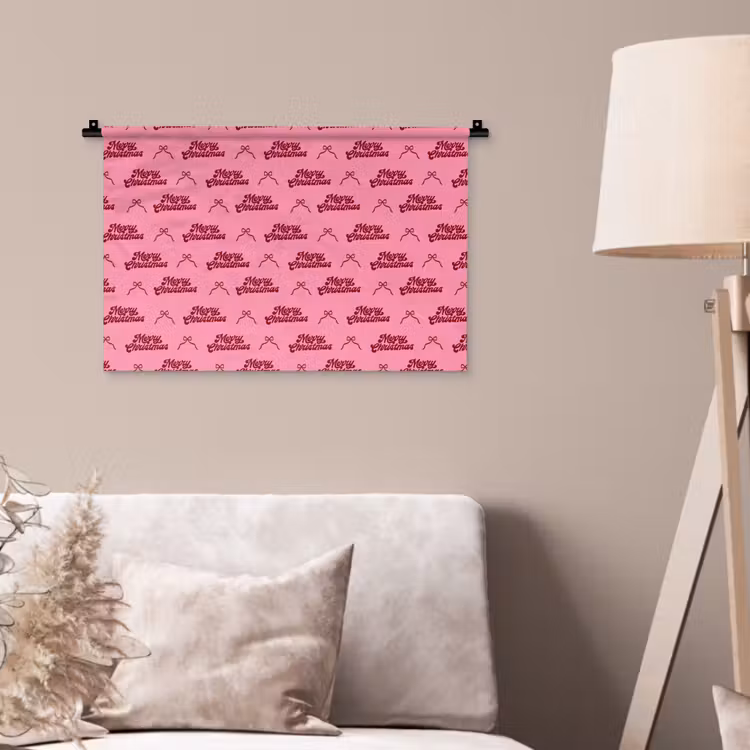 Wandkleed - Tekst - Roze - Rood - Strik — 2