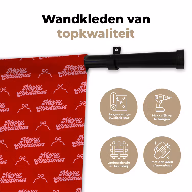 Wandkleed - Tekst - Strik - Roze - Rood — 3