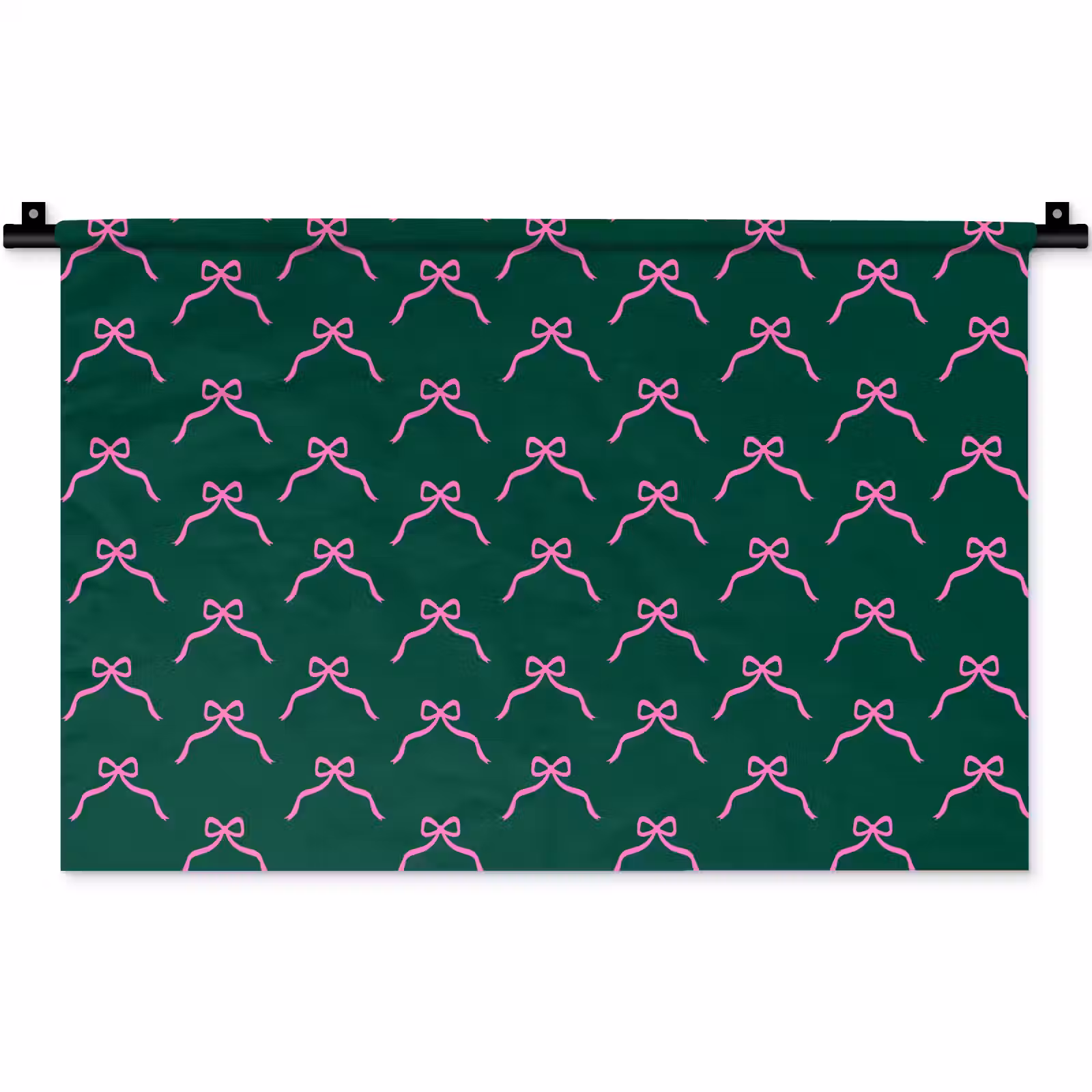 Wandkleed - Kerst - Neon - Groen - Strik — 1