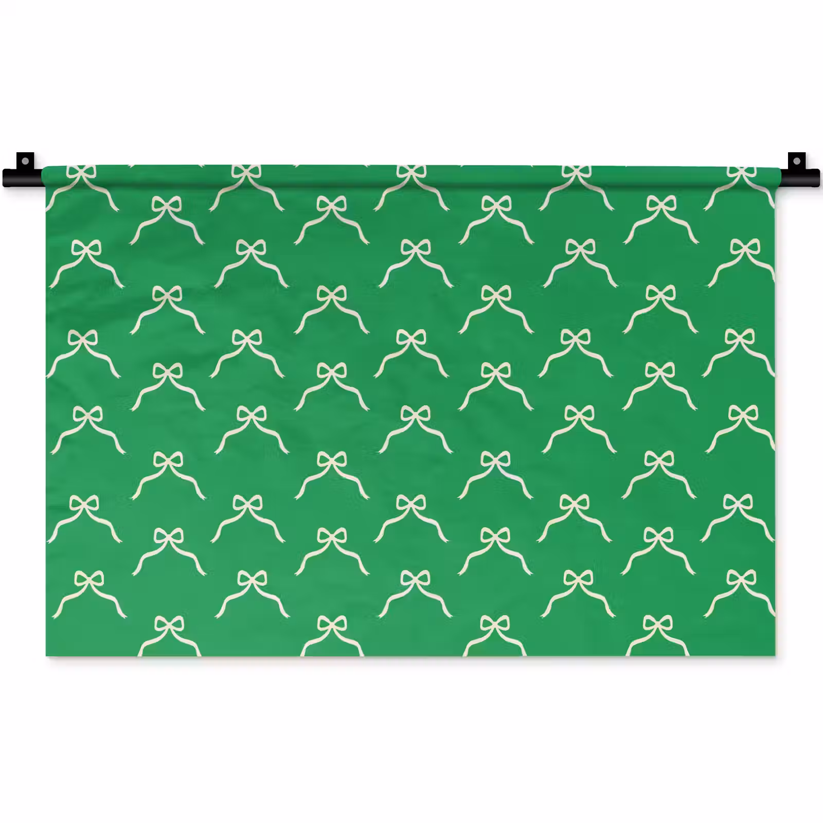 Wandkleed - Strik - Kerst - Groen - Wit — 1