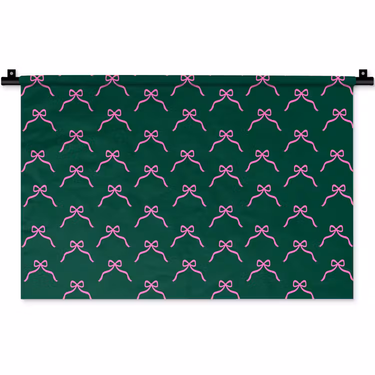 Wandkleed - Kerst - Neon - Groen - Strik — 1