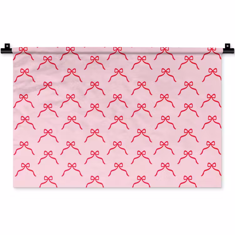 Wandkleed - Strik - Rood - Kerst - Roze — 1