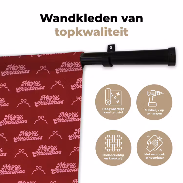Wandkleed - Tekst - Rood - Roze - Strik — 3
