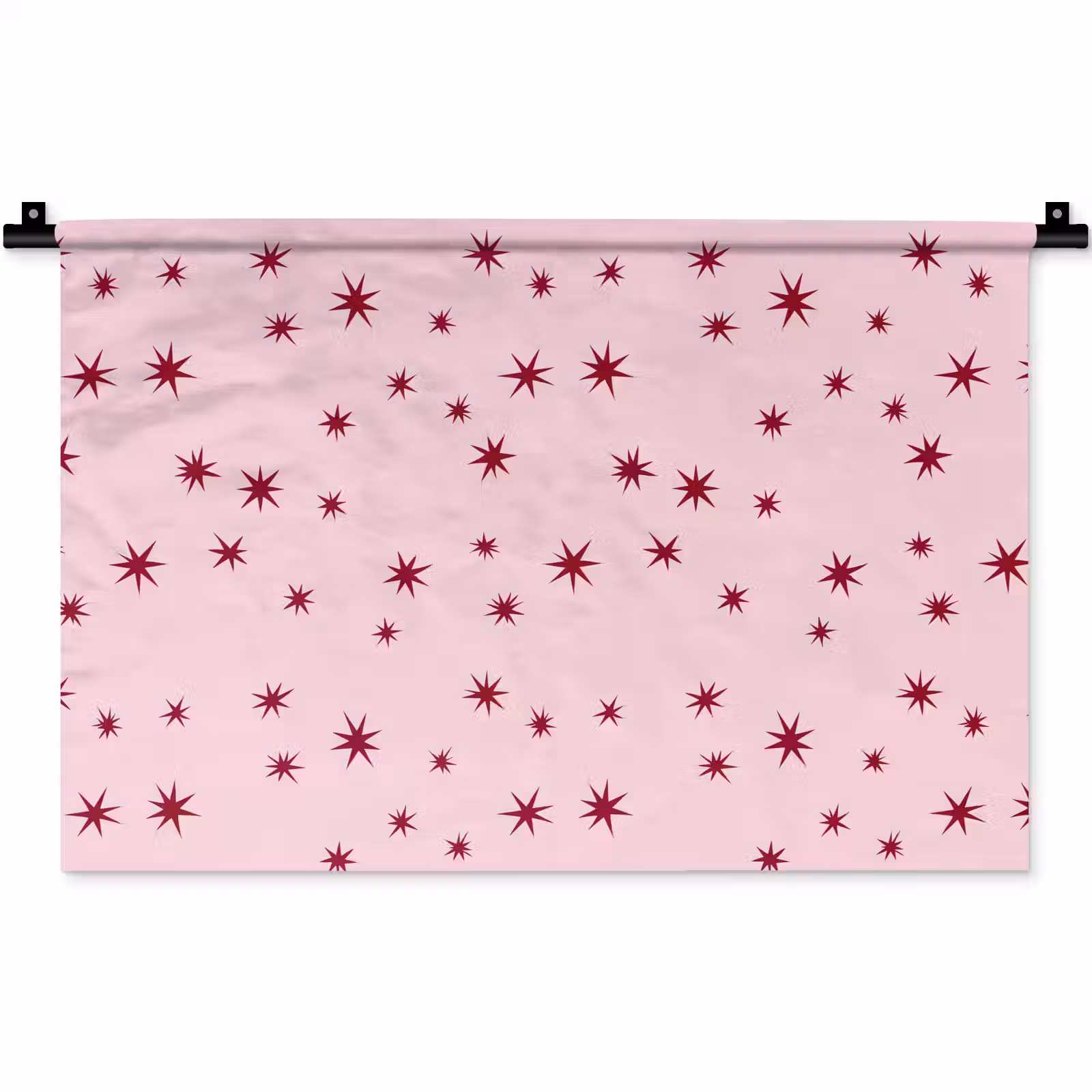 Wandkleed - Ster - Roze - Rood — 1