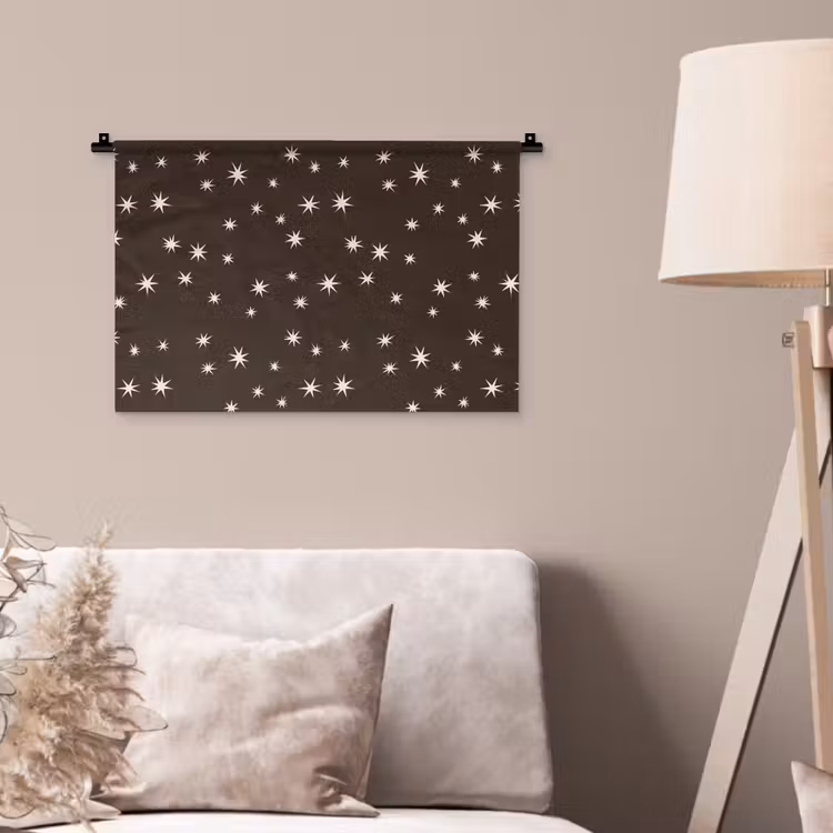 Wandkleed - Bruin - Ster - Kerst — 2