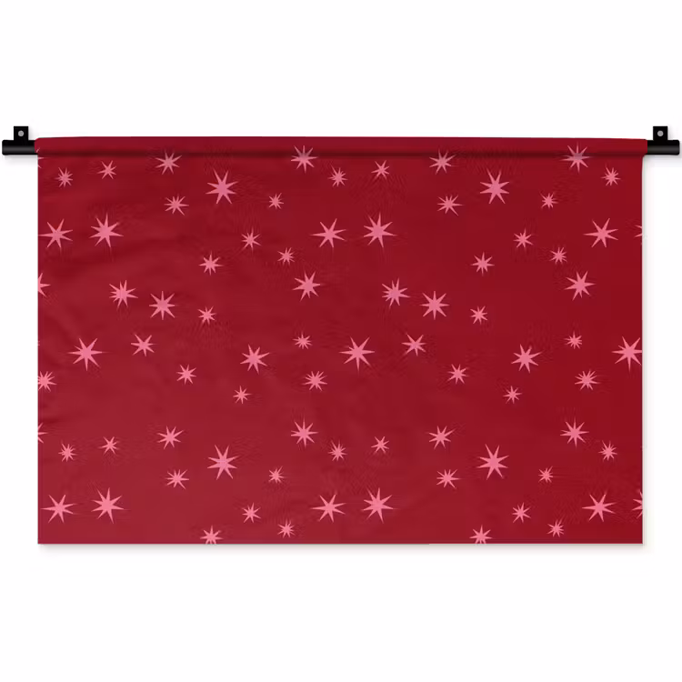 Wandkleed - Ster - Roze - Kerst - Rood — 1