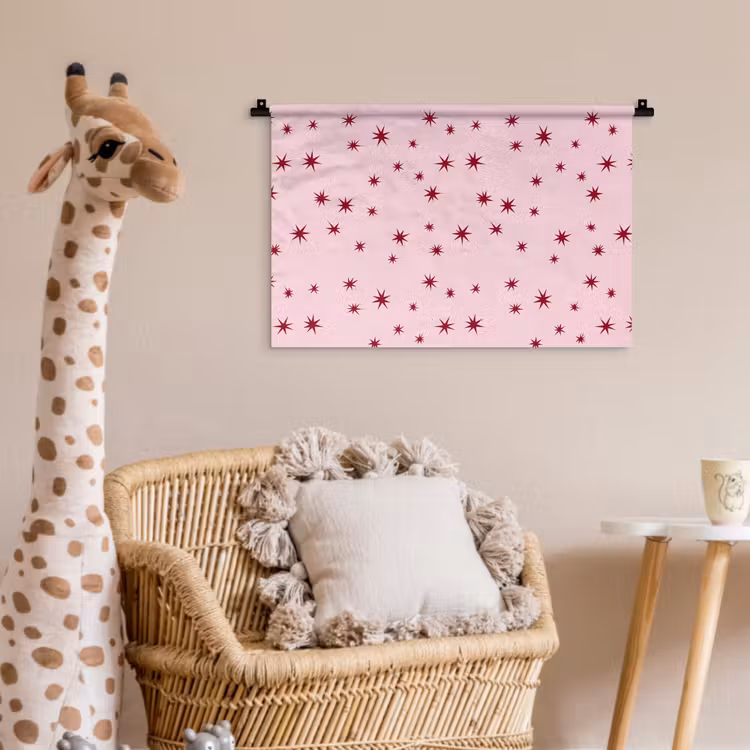 Wandkleed - Ster - Roze - Rood — 5