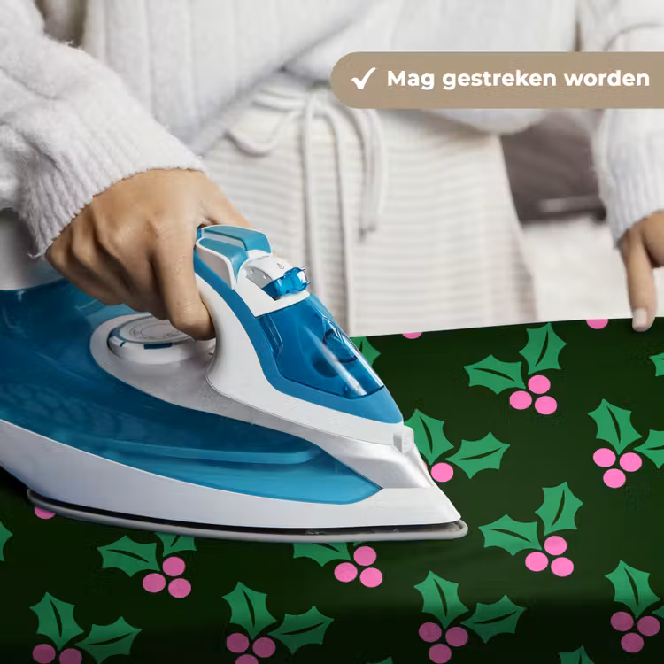 Wandkleed - Hulst - Groen - Roze - Kerst — 6