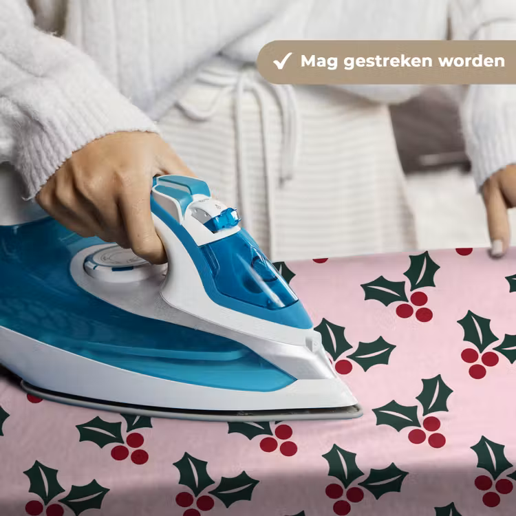 Wandkleed - Kerst - Hulst - Groen - Roze — 6