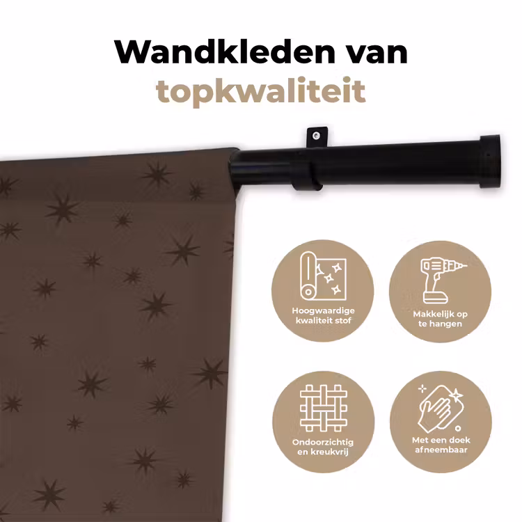 Wandkleed - Ster - Bruin - Kerst — 3