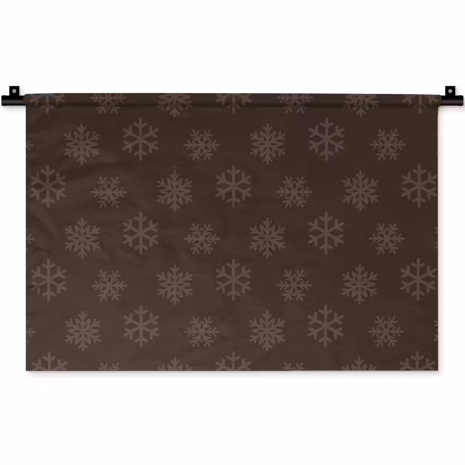Wandkleed - Sneeuwvlok - Bruin - Kerst — 1
