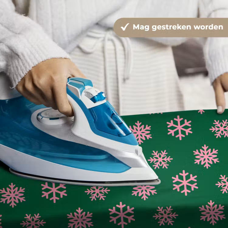 Wandkleed - Sneeuwvlok - Groen - Roze - Kerst — 6