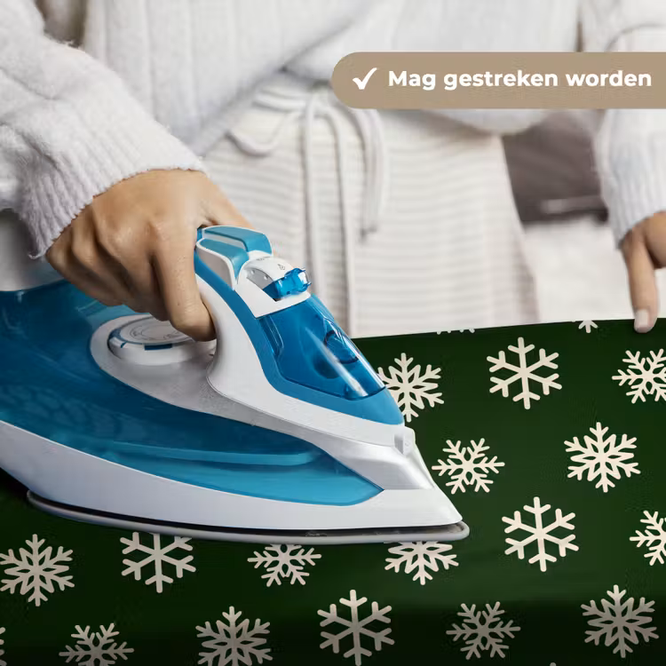 Wandkleed - Sneeuwvlok - Groen - Wit - Kerst — 6