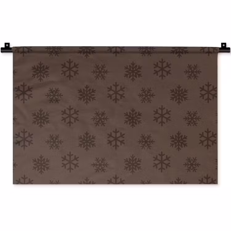 Wandkleed - Sneeuwvlok - Kerst - Bruin — 1