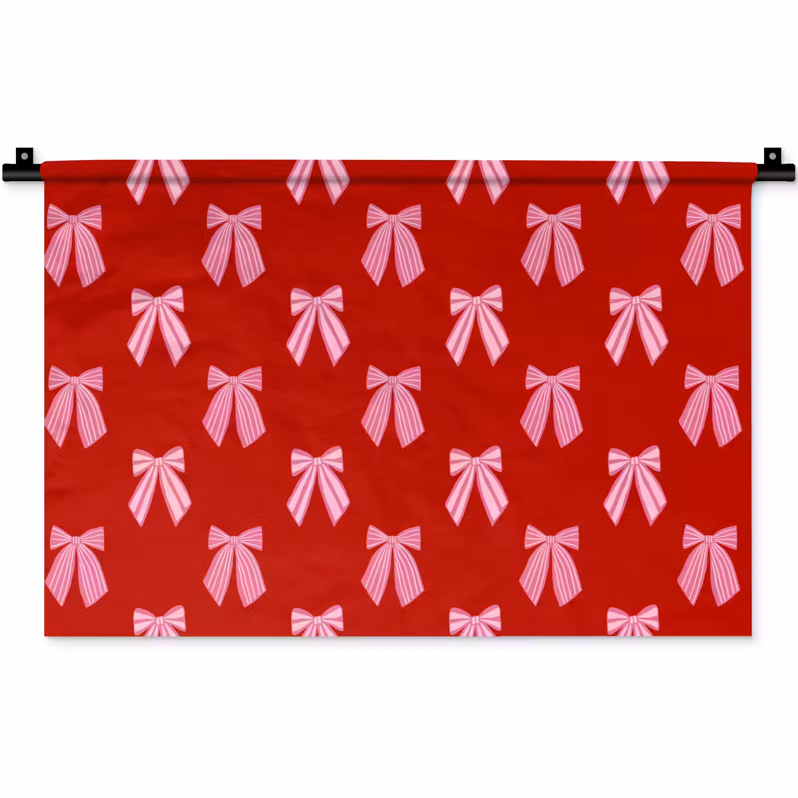Wandkleed - Strikken - Kerst - Rood - Roze — 1