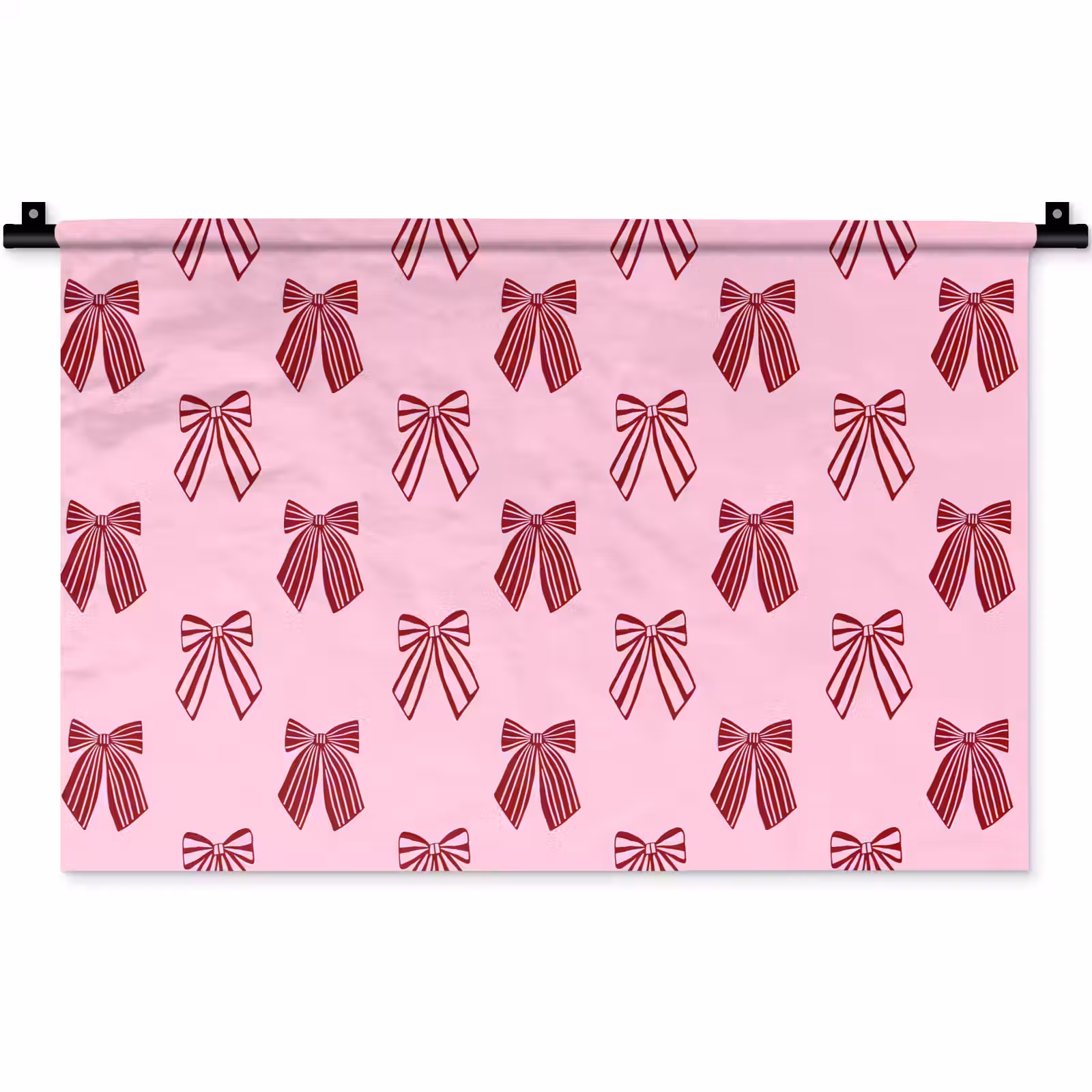 Wandkleed - Strikken - Kerst - Roze - Burgundy — 1