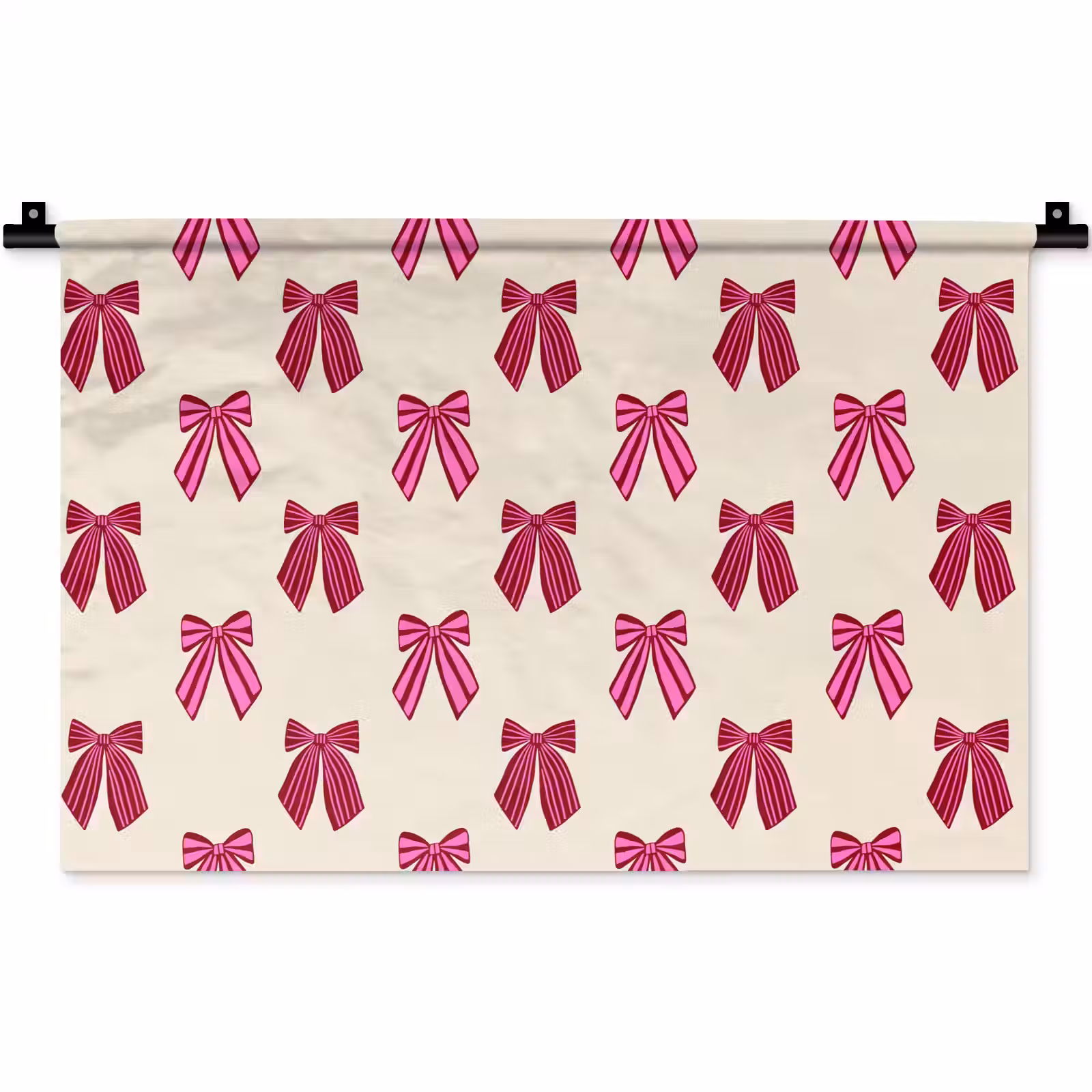 Wandkleed - Strikken - Kerst - Roze - Crème — 1