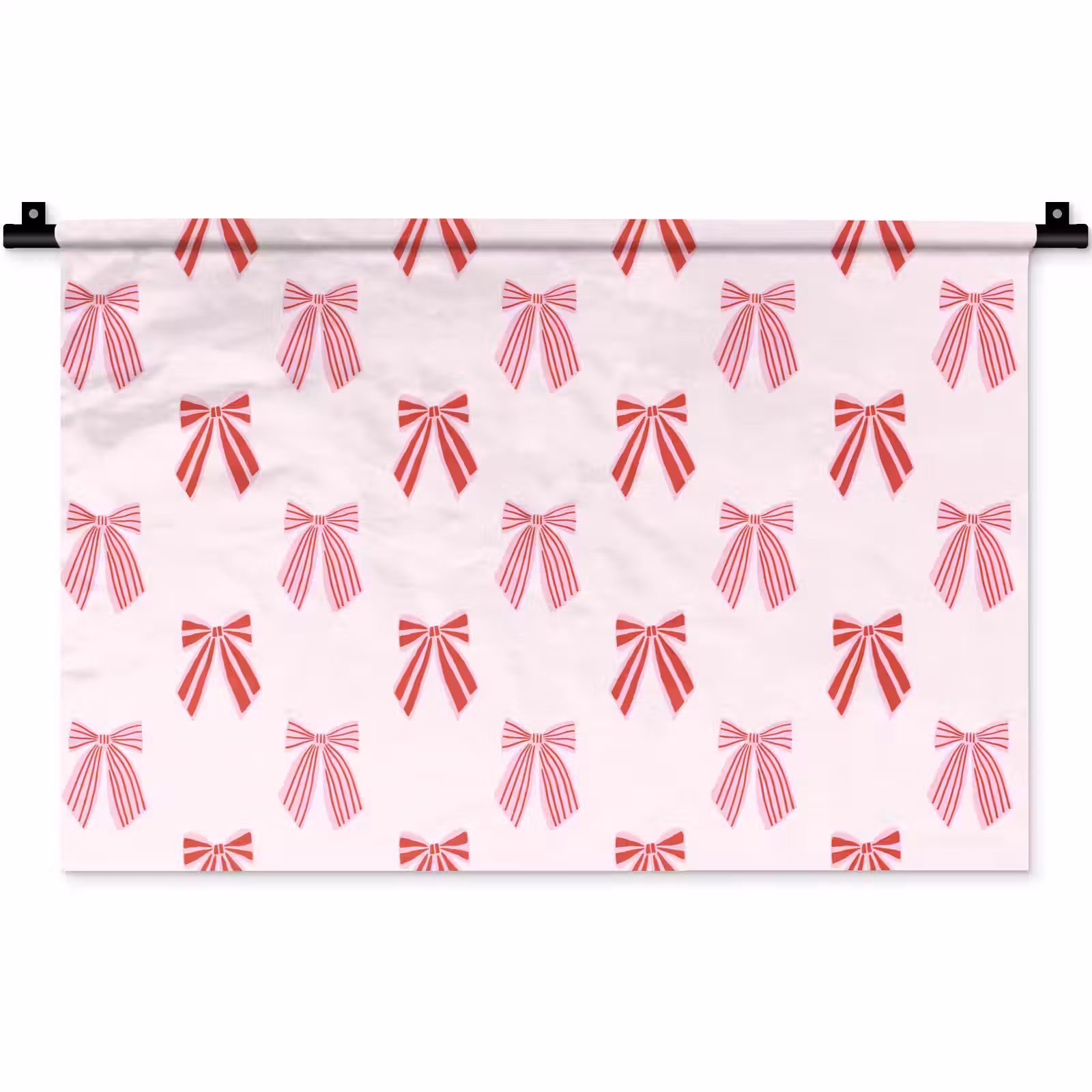 Wandkleed - Strikken - Kerst - Roze - Rood — 1