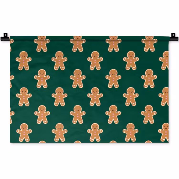 Wandkleed - Peperkoek - Kerst - Groen — 1