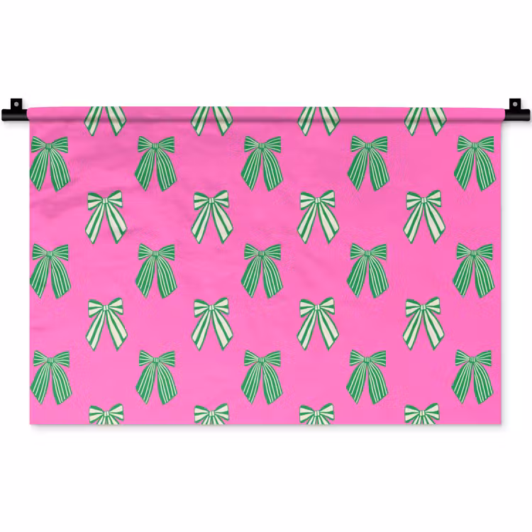 Wandkleed - Strikken - Kerst - Neon - Roze - Groen — 1