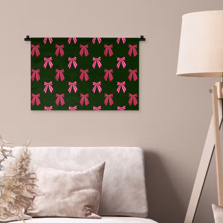 Wandkleed - Strikken - Kerst - Roze - Groen — 2