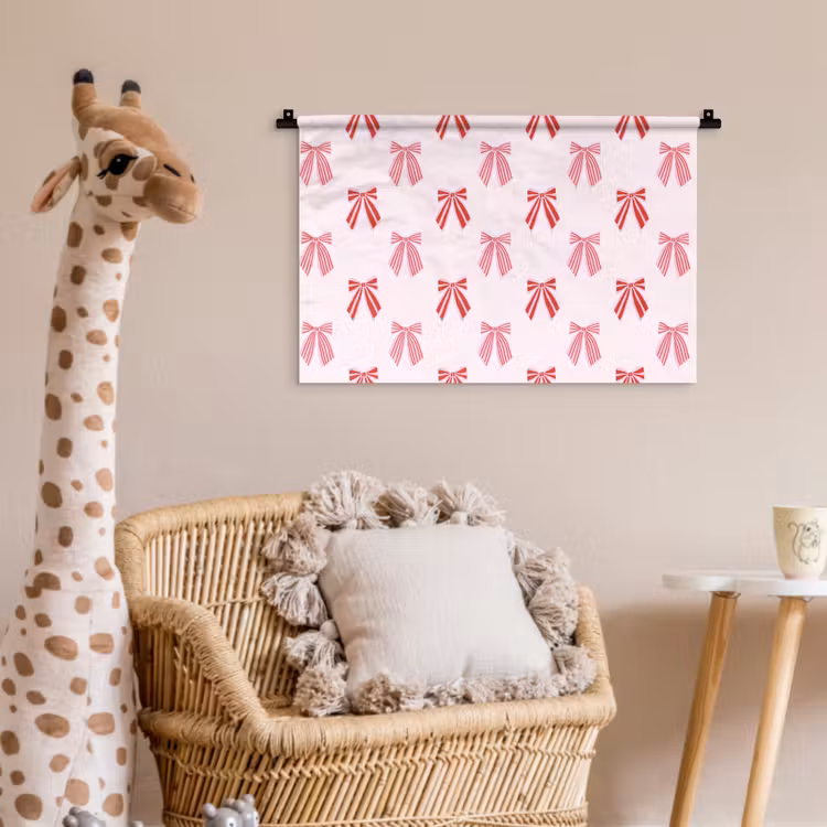 Wandkleed - Strikken - Kerst - Roze - Rood — 5