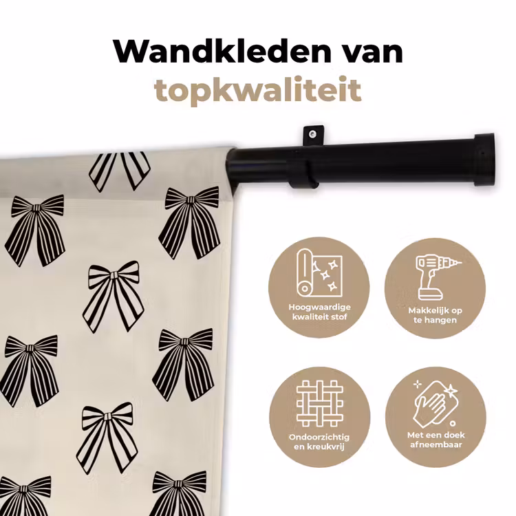 Wandkleed - Strikken - Kerst - Zwart — 3