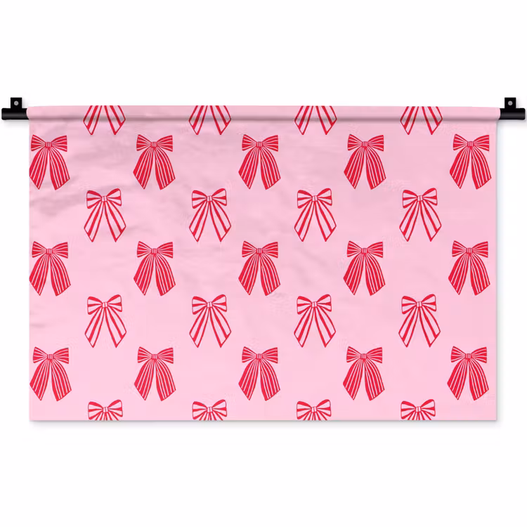 Wandkleed - Strikken - Kerstmis - Roze - Rood — 1