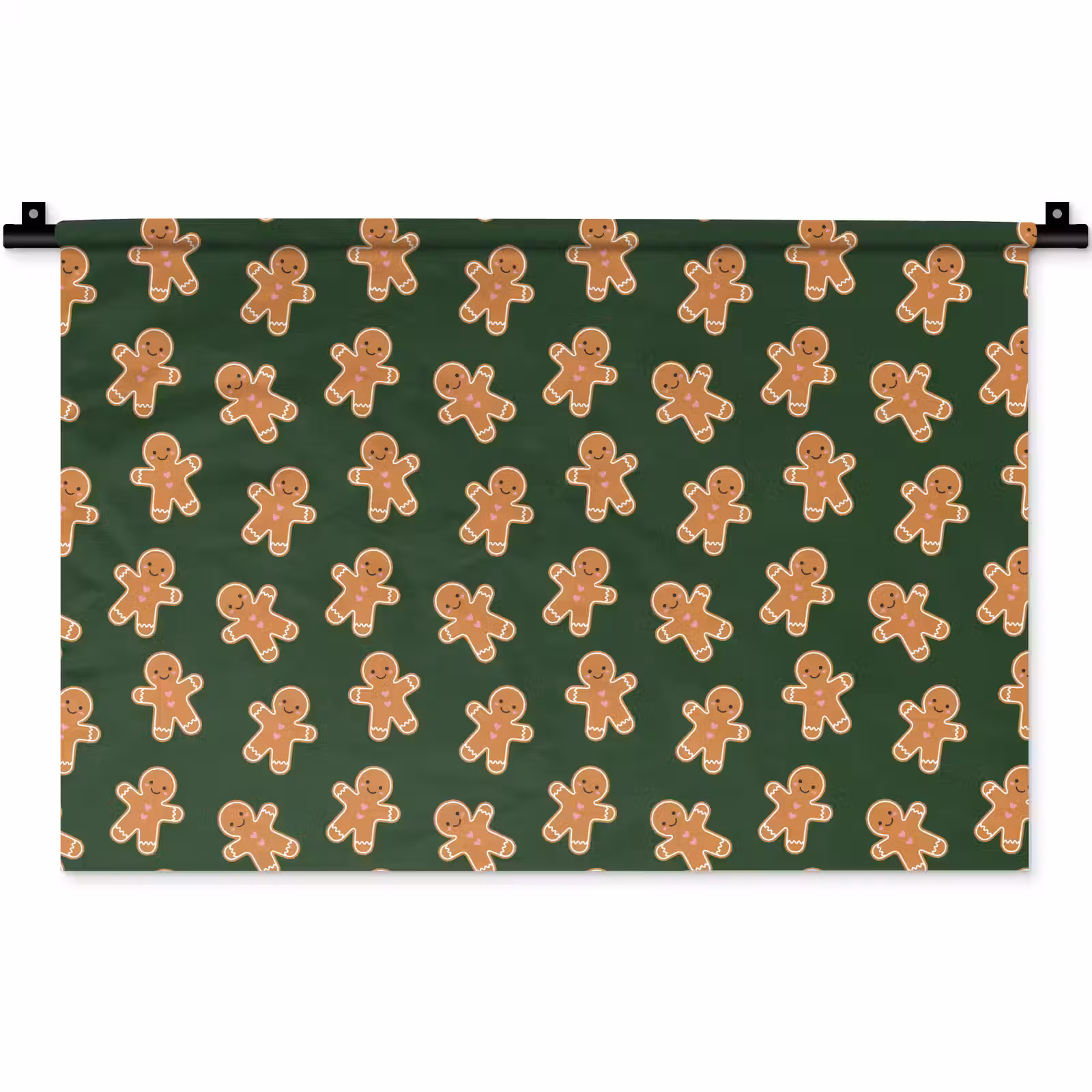 Wandkleed - Peperkoek - Kerst - Groen - Bruin — 1