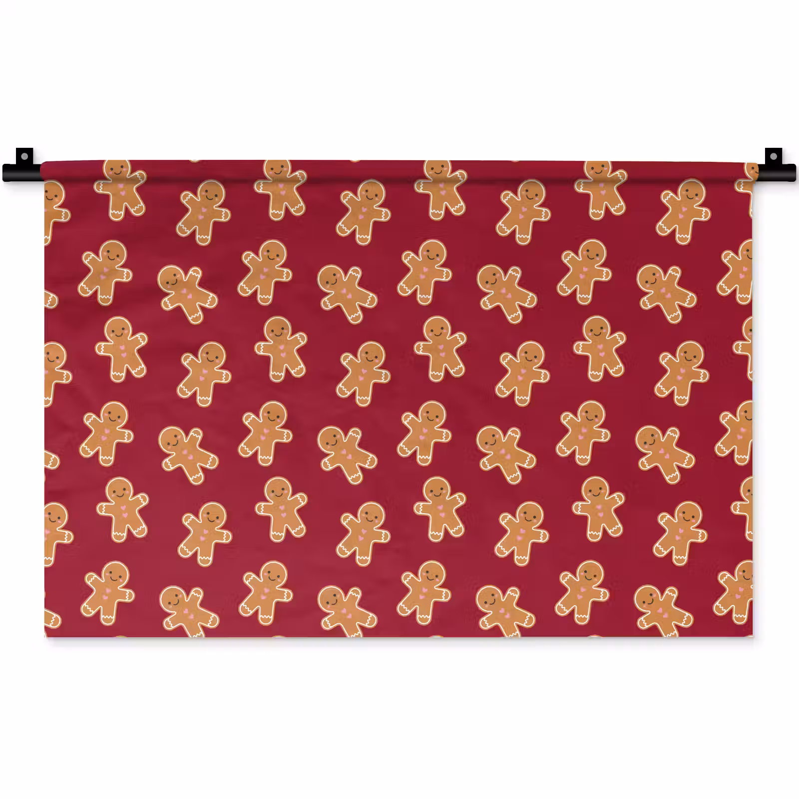 Wandkleed - Peperkoek - Rood - Bruin - Kerst — 1