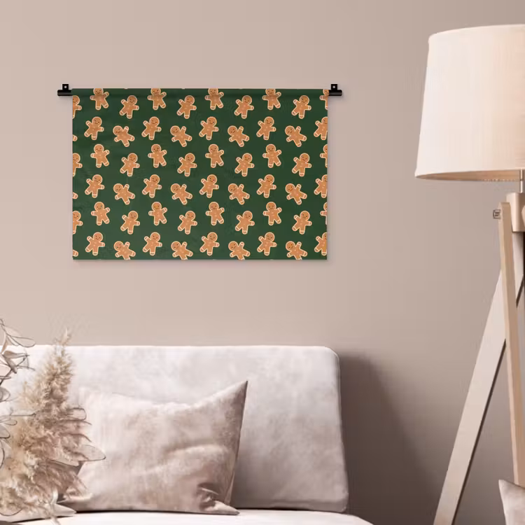 Wandkleed - Peperkoek - Kerst - Groen - Bruin — 2