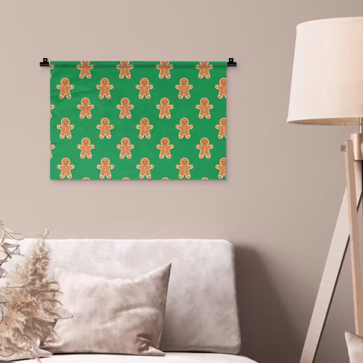 Wandkleed - Peperkoek - Kerst - Neon - Groen — 2