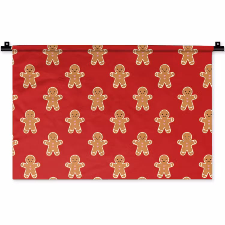 Wandkleed - Peperkoek - Kerst - Rood — 1