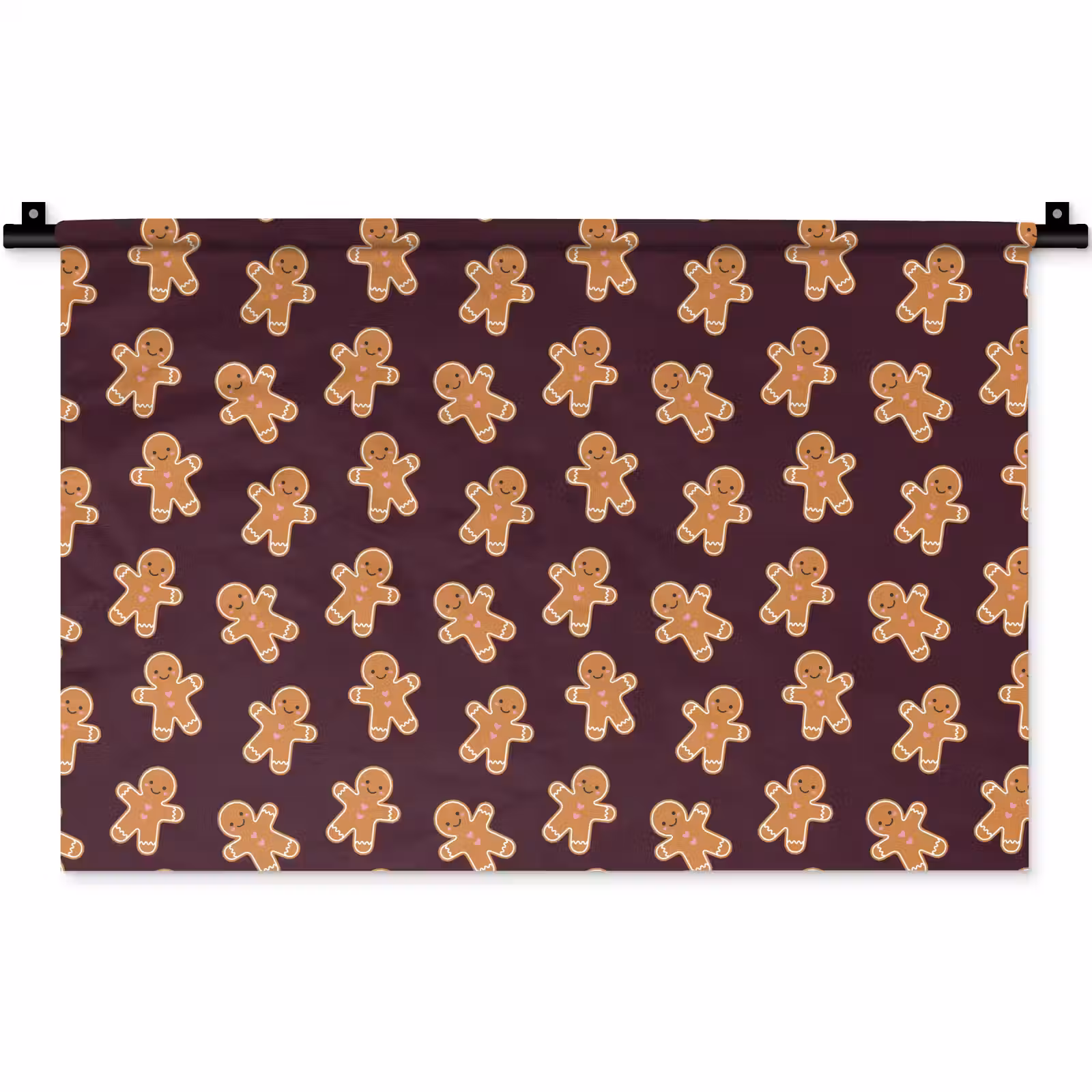 Wandkleed - Burgudy - Peperkoek - Kerst — 1