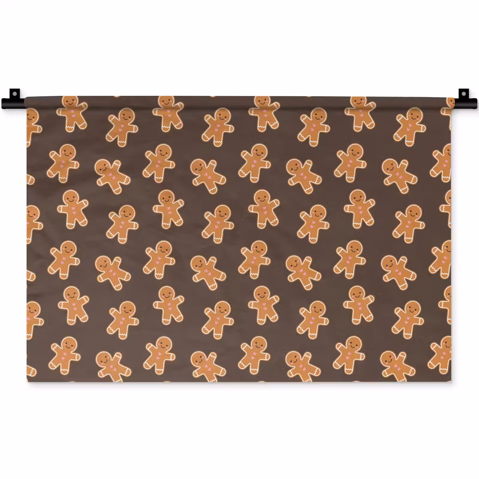 Wandkleed - Peperkoek - Kerstmis - Bruin — 1