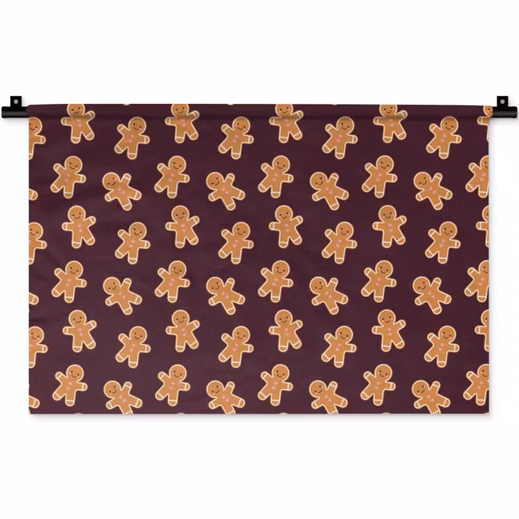 Wandkleed - Burgudy - Peperkoek - Kerst — 1