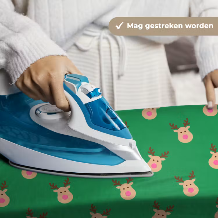 Wandkleed - Rendieren - Kerst - Neon - Groen — 6