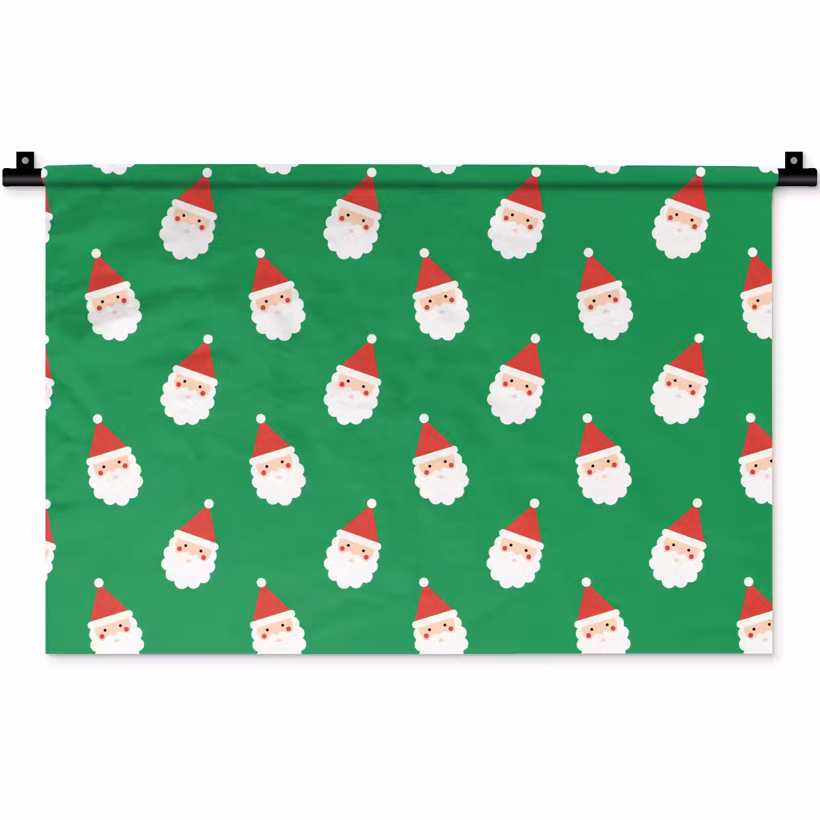 Wandkleed - Kerstman - Kerst - Neon - Groen — 1