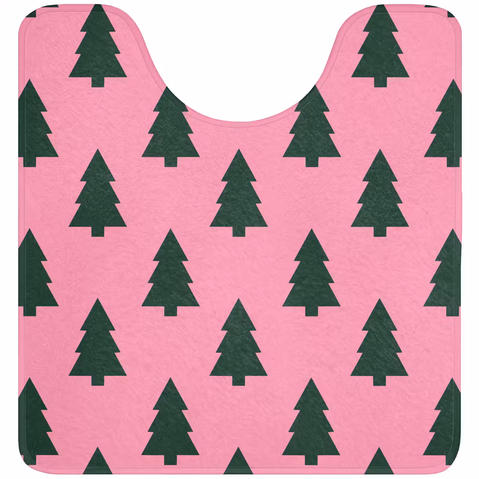 WC Mat - Kerstboom - Roze - Groen — 1