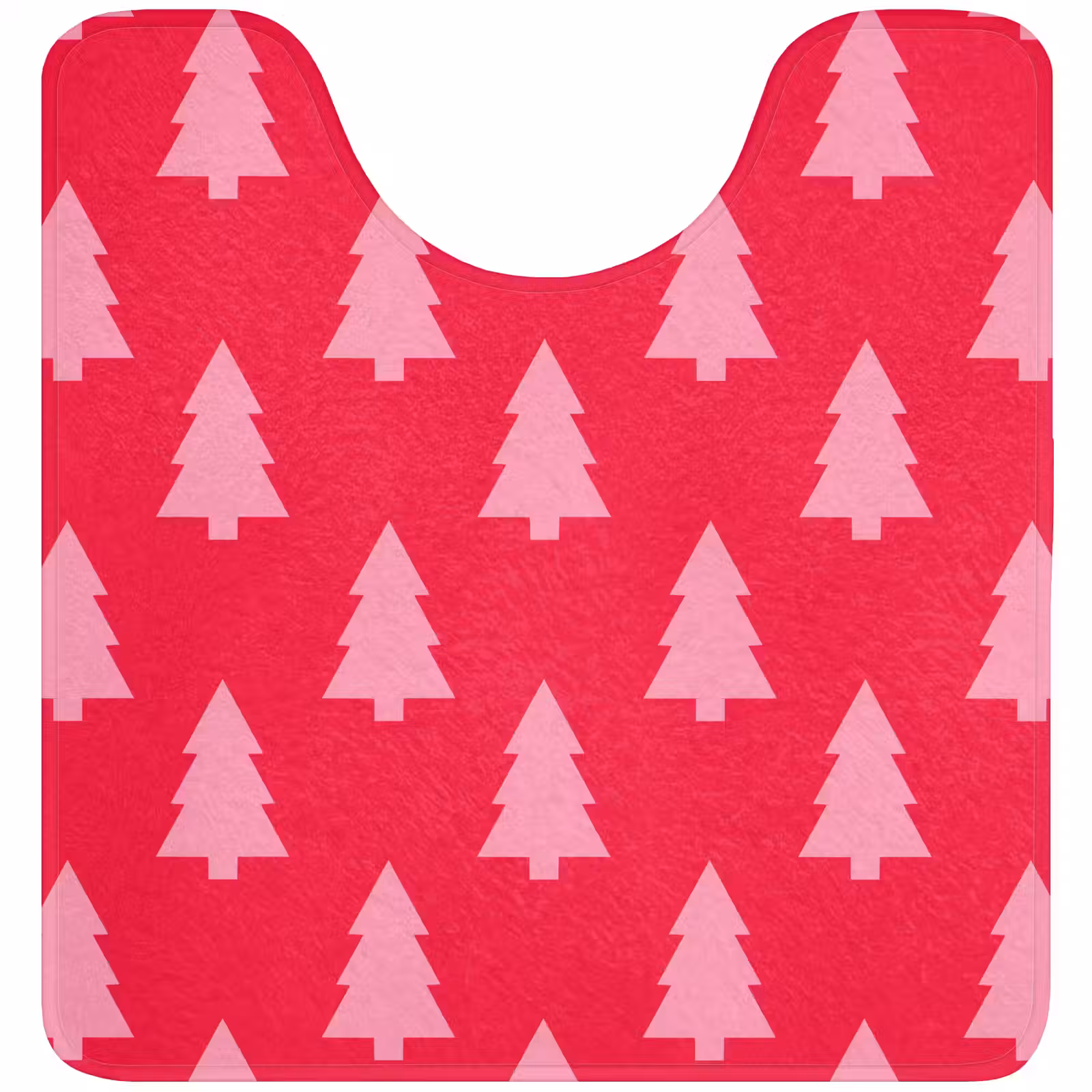 WC Mat - Kerstboom - Roze - Rood — 1